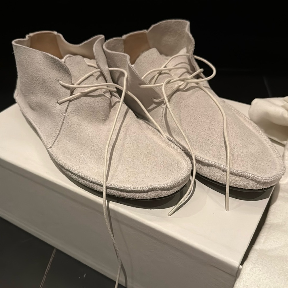 The Row Tyler Lace Up, White Smoke, size 39
